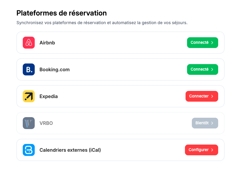 Conexión de plataformas de reserva